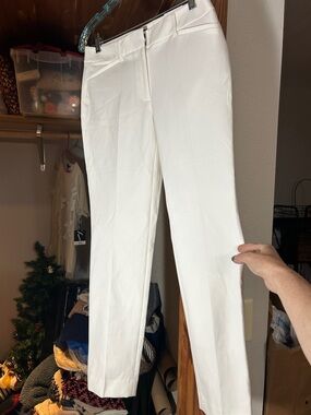 White House Black Market White Straight Dress Pants